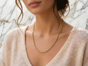 Colar Singapura Liso Dourado - (RR88)