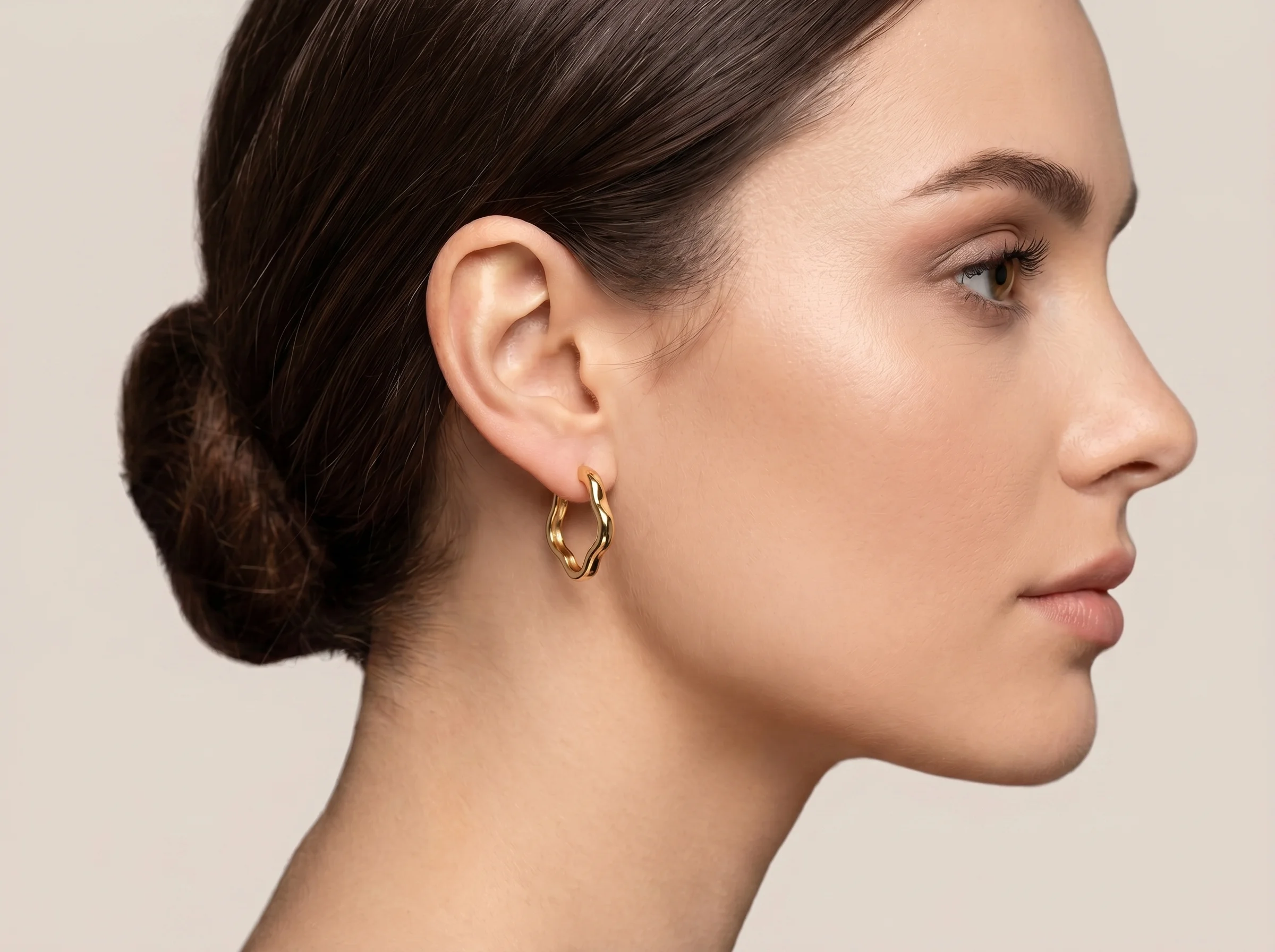 Brinco Argola Lisa Dourado - (RR18) Fino Toque - Imagem 4