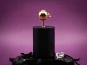 Brinco Bola Lisa Dourado - (RR26)