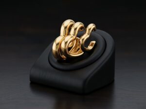 Brinco Trio Argola Coração Lisa Dourado - (Código do produto L50Ex)