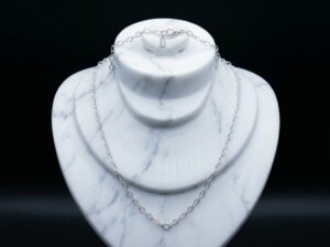Choker Corações Vazados Lisos Branco - (RR60)