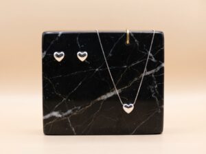 Conjunto Coração Liso Branco - (RR89)