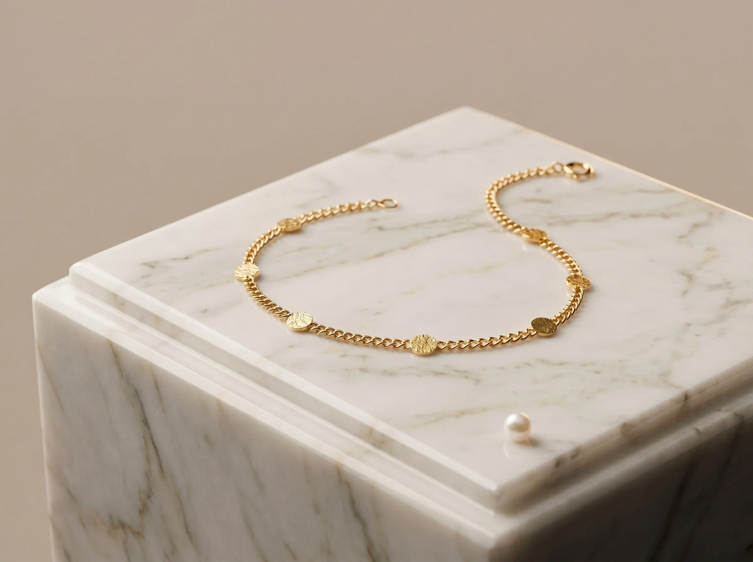 Pulseira Chapa Redonda Lisa Dourado - (RR95) Fino Toque - Imagem 2