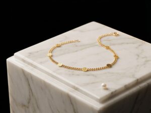 Pulseira Chapa Redonda Lisa Dourado - (Código do produto L95Ex)
