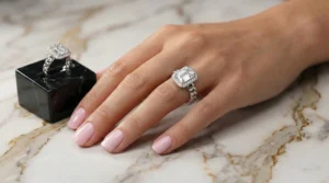 Anel Cravejado Cristal Branco Regulável - (RR08)